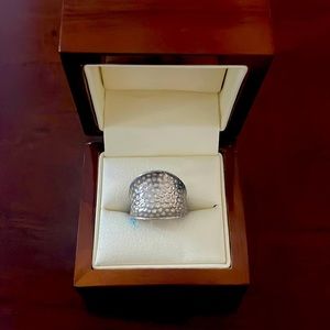 Sterling silver hammered ring size 7